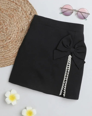 ADDYVERO Solid Girls Pencil Black Skirt