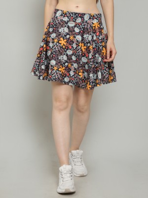 N-gal Floral Print Women Regular Multicolor Skirt