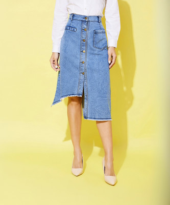 STYLESTONE Solid Women Regular Blue Skirt