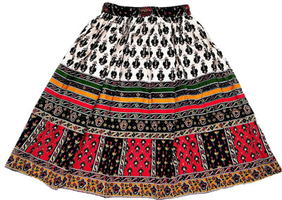 SHREE GOVIND TEXTILES Printed Girls Flared Multicolor Skirt