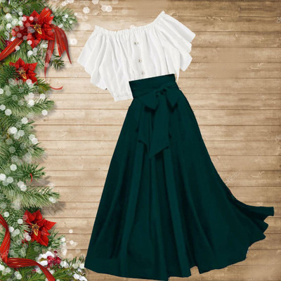 ARY Women Ethnic Top Skirt Set