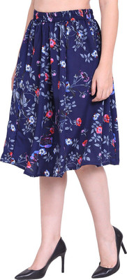 MAIYYAA COLLECTION Printed Women A-line Blue Skirt