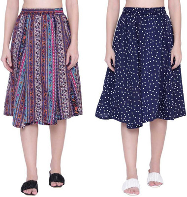 Manat Diva Printed Women A-line Multicolor Skirt