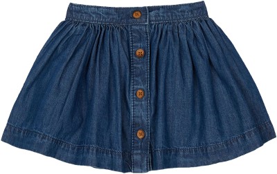 Mothercare Self Design Girls A-line Blue Skirt