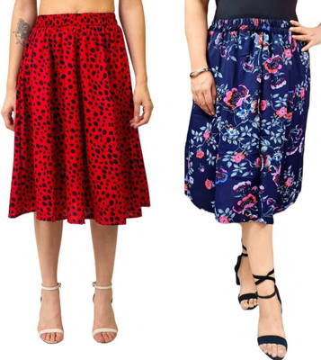 Manat Diva Printed Women A-line Multicolor Skirt