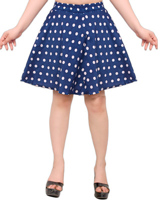 FF CREATIONS Printed Women Flared Blue Skirt