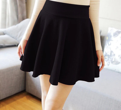 KAPIL STYLE Solid Women A-line Black Skirt