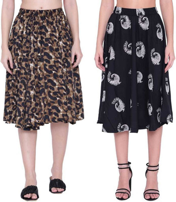 Manat Diva Printed Women A-line Multicolor Skirt