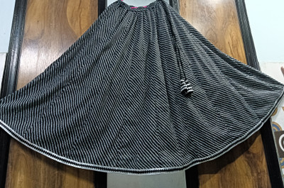 ROSEWORLD FASHION Printed Women Flared Black Skirt