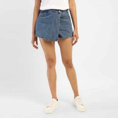 LEVI'S Solid Women A-line Blue Skirt