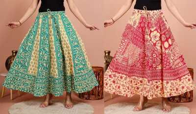 Keshav Printed Women Flared Multicolor Skirt