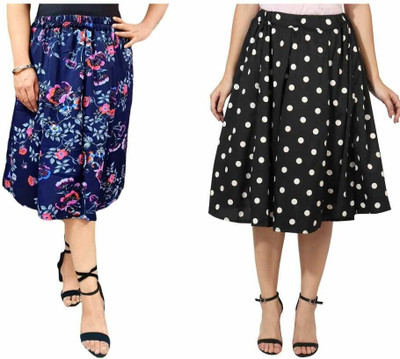 Manat Diva Printed Women A-line Multicolor Skirt