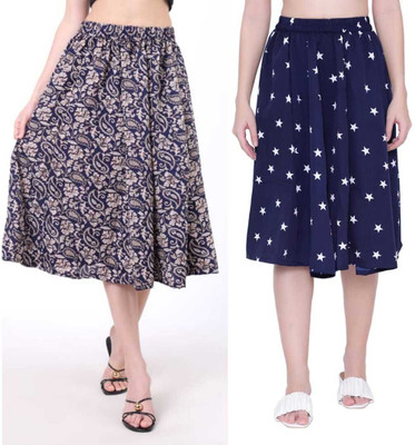 PRABHNOOR Printed Women A-line Multicolor Skirt