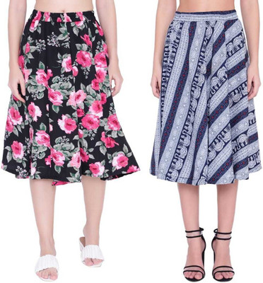 Manat Diva Printed, Floral Print Women A-line Multicolor Skirt