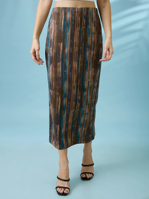 Globus Solid Women Pencil Multicolor Skirt