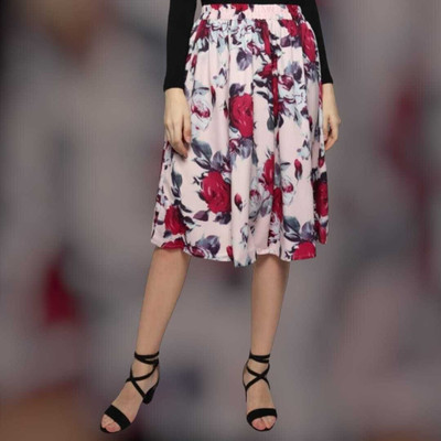 Manat Diva Printed Women Layered Multicolor Skirt