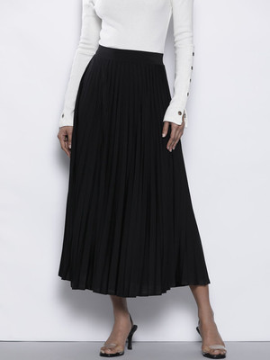 DOROTHY PERKINS Solid Women A-line Black Skirt