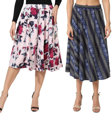 MAIYYAA COLLECTION Printed Women A-line Multicolor Skirt