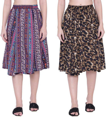 Manat Diva Printed Women A-line Multicolor Skirt