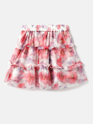 United Colors of Benetton Floral Print Girls Regular Multicolor Skirt