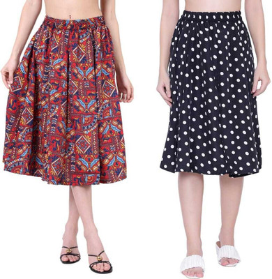 MAIYYAA COLLECTION Polka Print, Printed Women A-line Multicolor Skirt