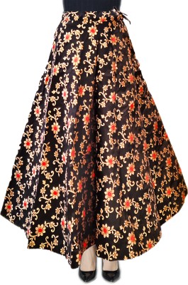 Perfect Choice Floral Print Women Flared Multicolor Skirt