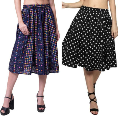 Manat Diva Printed Women A-line Multicolor Skirt