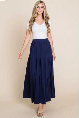 Arjungarments Solid Women Flared Blue Skirt