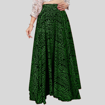 JYESHTA Solid Women Flared Green Skirt