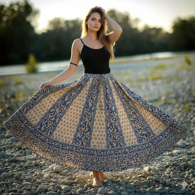 mudrika fashions Printed Women Flared Multicolor Skirt