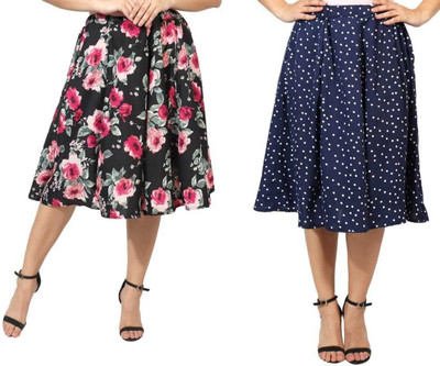 Manat Diva Printed Women A-line Multicolor Skirt