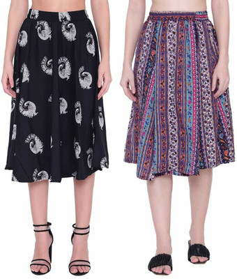 Manat Diva Printed Women A-line Multicolor Skirt