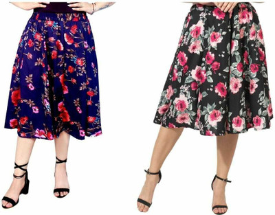 Manat Diva Printed Women A-line Multicolor Skirt