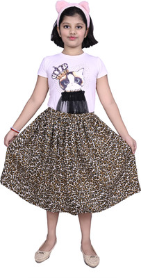 ANISHAN FASHION TRENDZ Solid Baby Girls A-line Black Skirt