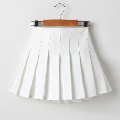 Khalak Solid Women Pleated White Skirt