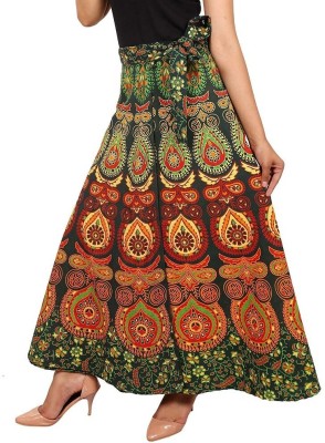 Unique Choice Printed Women Wrap Around Multicolor Skirt