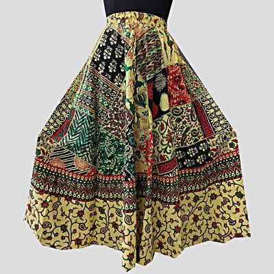 Ganpati Enterprises Printed Women Flared Multicolor Skirt