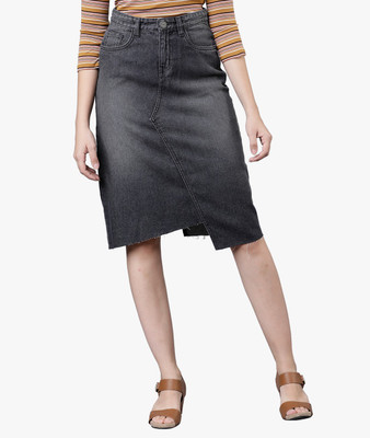 Tokyo Talkies Solid Women Skorts Grey Skirt