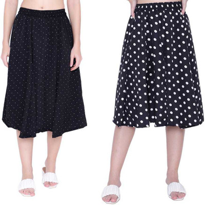 Mannat Diva Printed Women A-line Multicolor Skirt