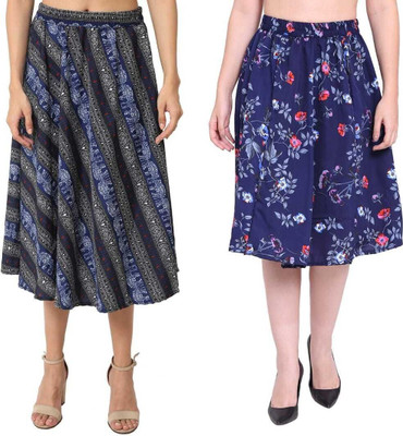 Manat Diva Printed Women A-line Multicolor Skirt