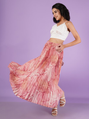 ZWERLON Printed Women A-line Multicolor Skirt