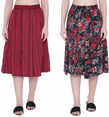 Manat Diva Printed Women A-line Multicolor Skirt