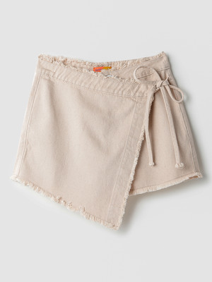 Belliskey Solid Women Skorts White Skirt