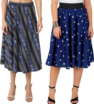 Manat Diva Printed Women A-line Multicolor Skirt
