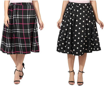 MAIYYAA COLLECTION Printed Women A-line Black Skirt