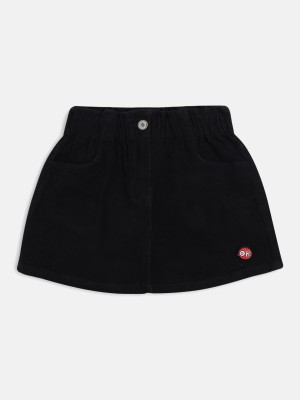 TALES & STORIES Solid Girls Regular Black Skirt