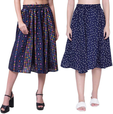 Manat Diva Printed Women A-line Multicolor Skirt
