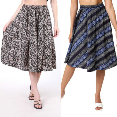 PRABHNOOR Printed Women A-line Multicolor Skirt