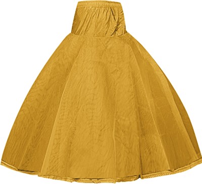 Dllfashion Solid Women Flared Yellow Skirt