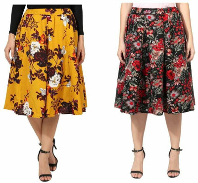 Manat Diva Printed Women A-line Multicolor Skirt